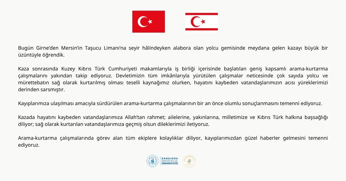 GEÇMİŞ OLSUN KIBRIS