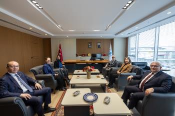 İstanbul Galata Üniversitesi Rektöründen Rektörümüze Nezaket Ziyareti