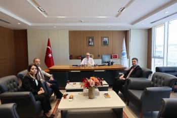 Cumhurbaşkanlığı İletişim Başkanlığı ve Anadolu Ajansı Yetkililerinden Rektörümüze Nezaket Ziyareti